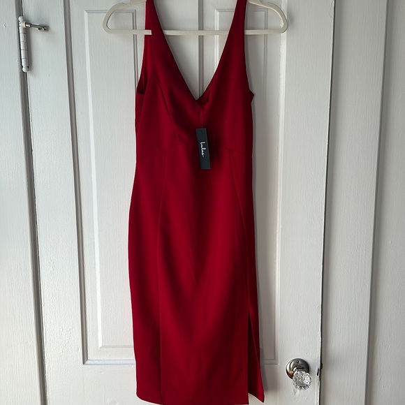 NWT - Lulu’s | Red Bodycon Midi Dress | Size Medium - Picture 5 of 7